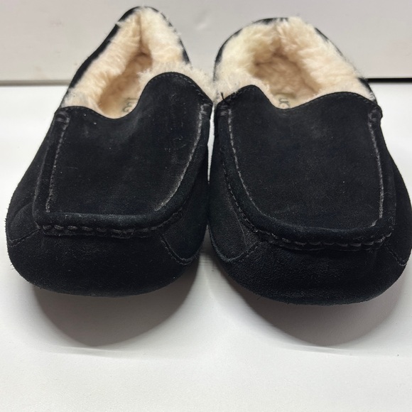 UGG Black Ascot Suede Men's Loafers with Wool Lining - Picture 7 of 12